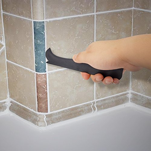 Aboat 4 Pieces Caulking Tool Sealant Tool Silicone Tool Kit for Bathroom Kitchen Room and Frames Sealant Seals, Black and Blue