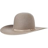 Rodeo King 7X Ash/Natural Bound Edge Open Crown 4-1/2" Brim Natural Band Felt Cowboy Hat