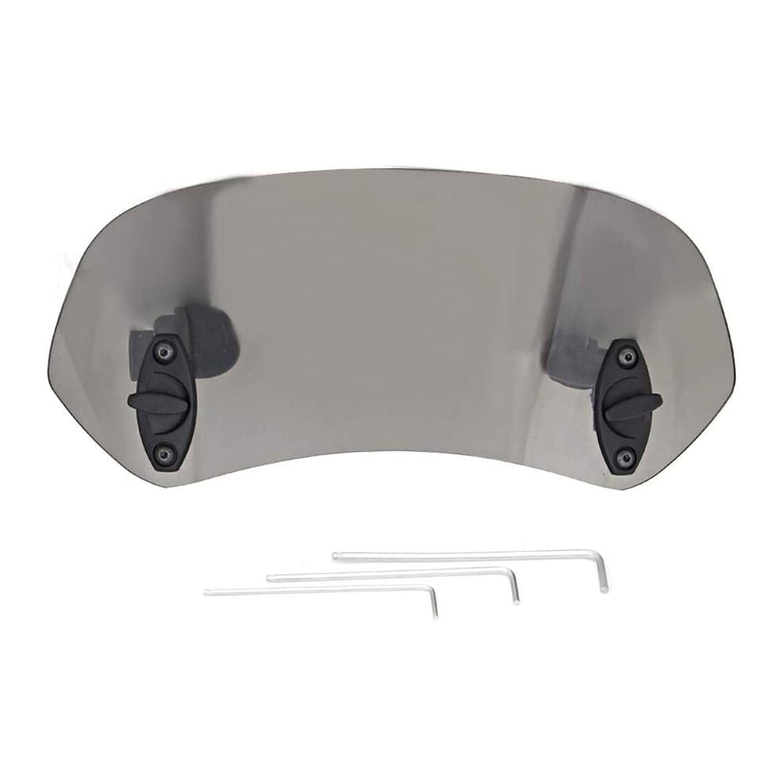 Akozon Motorcycle Windscreen Adjustable Clip On Windscreen Wind Deflector Motorbike Windshield Accessories Tawny