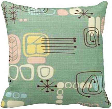 Atemperament vvd98 (#) Mid Century Modern Graphic 18X18 Inch Cotton Linen Decorative Throw Pillow Cover Cushion Case