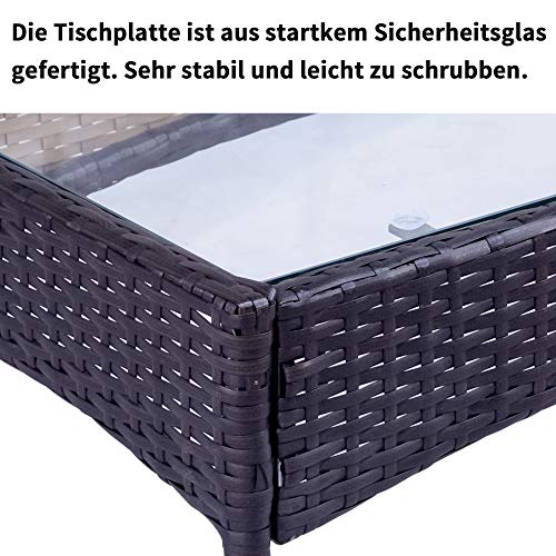 WYLZLIY-Home Gartenmöbel-Sets Gartenlounge Set Balkonmöbel Set Rattan-Gartenstühle Mit Couchtisch Und Kissen Bistro Set… – Bild 5
