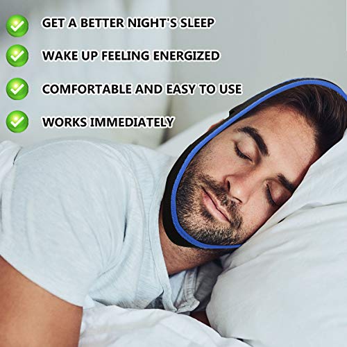 Anti Snoring Chin Strap [Upgraded 2019], Natural Snoring Solution Snore Stopper, Sleep Better for Mouth Breather Effective Anti Snoring Devices Stop Snoring Sleep Aid Snore Reducing Aids for Men Women