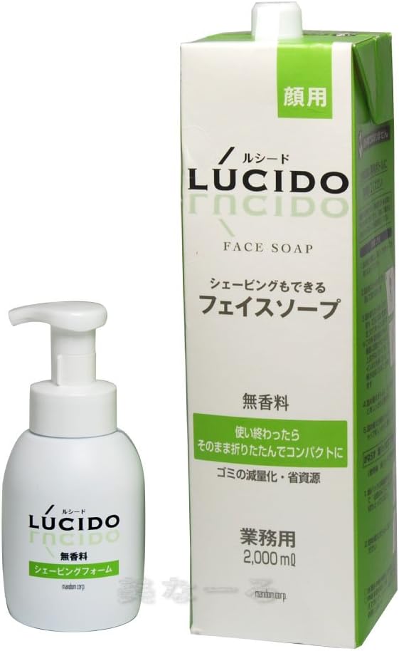 Amazon Co Jp マンダム ルシード フェイスソープ 00ml シェービング 洗顔料 業務用 アプリケーター付 ビューティー