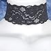 Twilight's Fancy Wide Floral Black Stretchy Elastic Lace Choker Necklace (Black, Large)