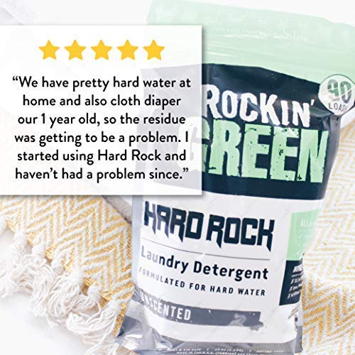 Rockin' Green Hard Rock Laundry Detergent Powder Unscented 45oz (90 Loads) All Natural