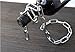 VintageBee Vintage Chain Bottle Holder Steel Link Novelty Magic Floating Wine Bottle Rack/Holder - Holds Bottles in The Air (Silver)