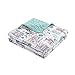 Comfort Spaces Girls/Boys Bedding Twin Size-Paco, Cats, Eiffel Tower 2 Piece Cute Toddler/Kids Mini Quilt Set Hypoallergenic Microfiber-All Season, White/Aqua