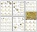Bachelorettesy Wedding Temporary Tattoos 6 Sheets Bride Bachelorette Stickers 100+ Metallic Gold Tattoos for Bridal Party, Bachelorette Trip, Bridal Shower Party Decorations, Party Favors (Summer)