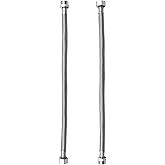 BokWin 2 Pcs Stainless Steel Faucet Line Connector 1/2 FIPx1/2 FIP Flexible Faucet Line Connector(16 Inch)