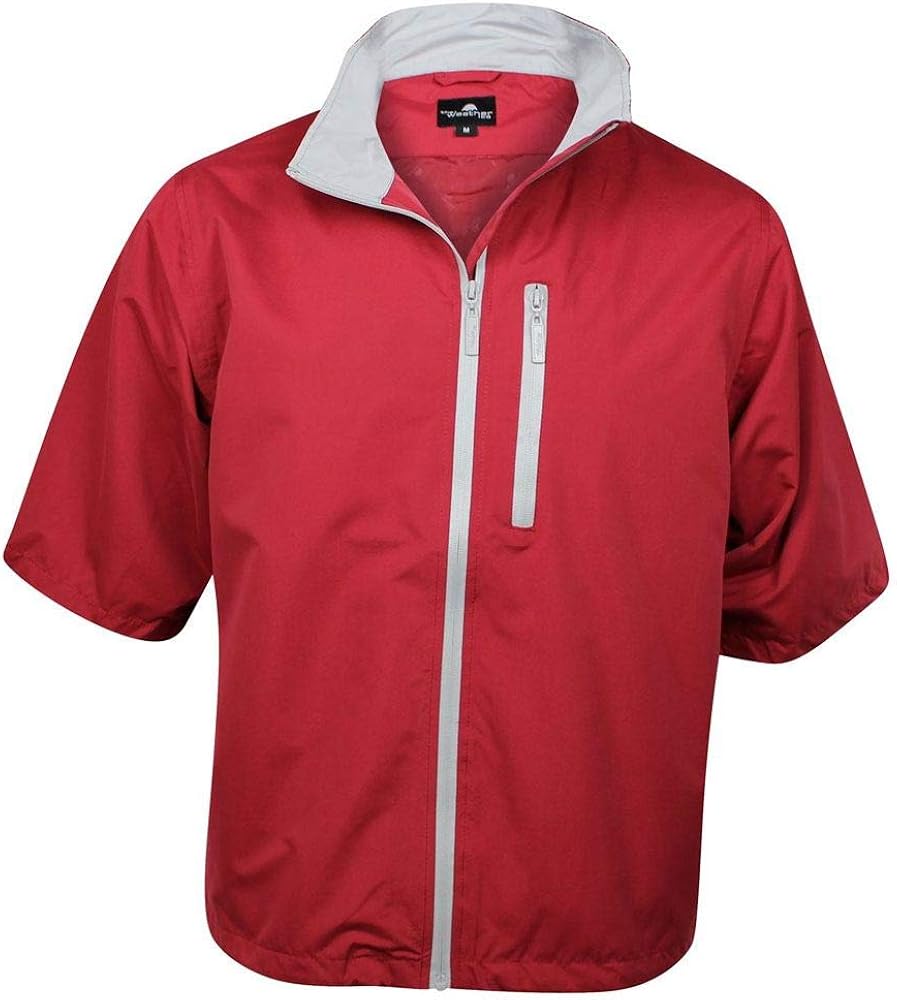 The Weather Apparel Co Short Sleeve Golf Jacket Red/Silver