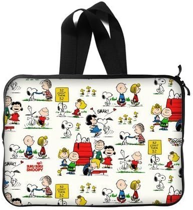 Lolili Custom Laptop Sleeve Case Cover Bag Water Resistant for 15 inch Laptop Snoopy (Two side print)