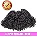 Synthetic Crochet Braids Hair Extension Marlybob Braiding Hair Crochet Kinky Curly Wavy Hair Mali bob Synthetic Hair Extensions 6Pcs/Set (8inch 1B)