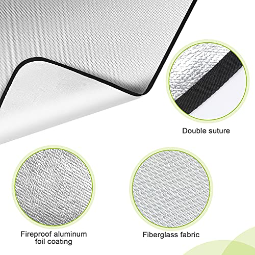 SUNLIFER Fire Pit Mat for Deck 36" Square Fireproof Deck Protector Pad