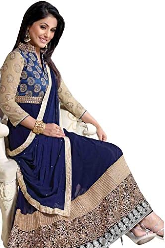 Vraj Semi-Stitched Georgette Women Dress For Party/Casual