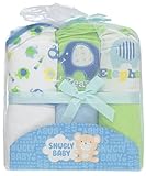 Snugly Baby Boys Hooded Towels 3-pack (Elephant Blue)