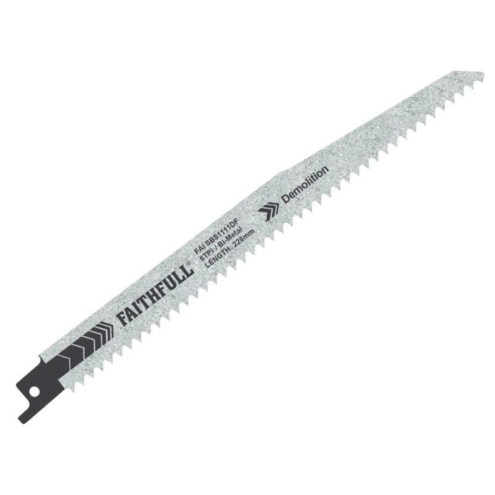S1111DF Bi-Metal Sabre Saw Blade Demolition 228mm 6 TPI (Pack of 5)