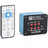 HAYEAR 4K UDH 2160P 1080P HDMI USB Industrial Microscope Camera for Machine PCB Board CPU Repair Soldering；PC Support Windows/Mac/Linux System