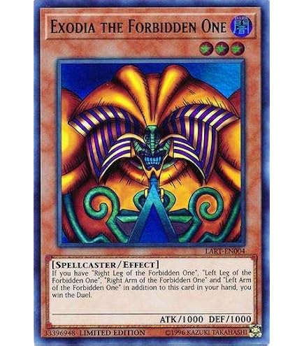 遊戯王 EXODIA THE FORBIDDEN ONE 　英語　LOB-124 YuGiOh Exodia the Forbidden One LOB-124 1st Edition Ultra