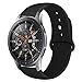 Compatible Samsung Gear S3 Frontier/Samsung Galaxy Watch 46mm Bands,22mm Silicone Breathable Replacement Strap Quick-Release Pin for Gear S3 Frontier Smart Watch (Black)