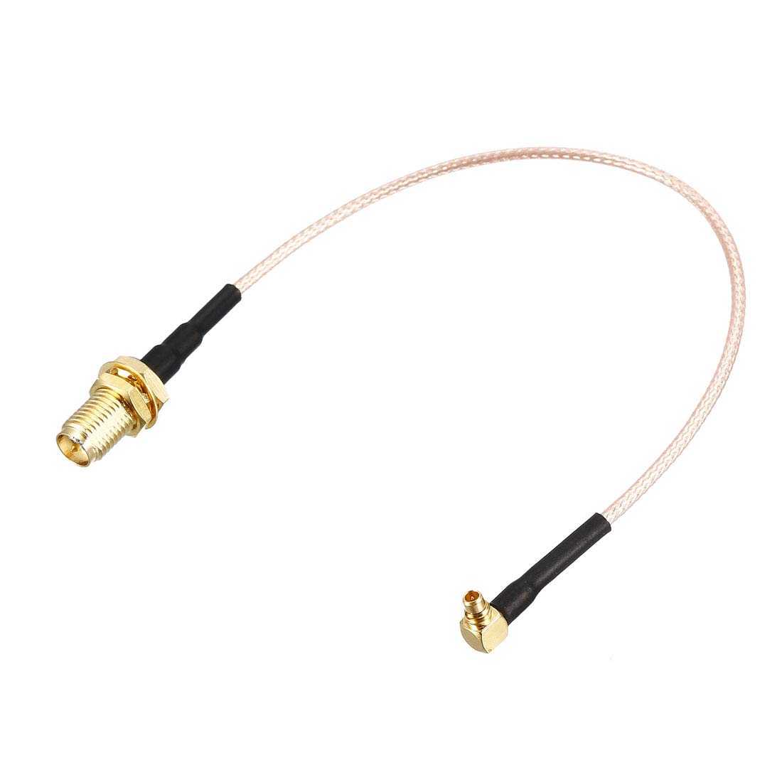 sourcing map RP-SMA Female to MMCX Male Right Angle RG178 Coax Cable 6 Inch