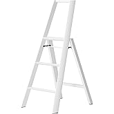 Hasegawa Ladders, Lucano Step Ladder, 3 Step, White