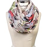 Scarfand's Mixed Color Oil Painting Infinity Scarf (BrushStroke Rose Ivory)