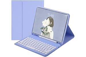 for iPad Air 13 (M3 2025/M2 2024)/ iPad Pro 12.9 2022/2021/2020 Case with Keyboard, Round Keys Detachable Magnet Bluetooth Ke