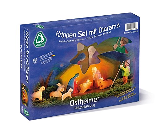 Crèche Set avec Diorama De 11 pièces, Ostheimer 60205