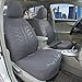Leader Accessories Embossed Cloth Low Back Grey 2 Fronts Seat Covers for Cars Universal Fits Truck SUV with Airbag