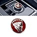 Car Gearshift Knob Frame Ring Trim Cover Sticker For Jaguar XF/XE /XJ/XJL/F-PACE （Pack of 1） (Red)