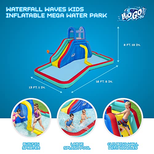 Bestway H2OGO! Waterfall Waves Mega Water Park Inflatable Slide and