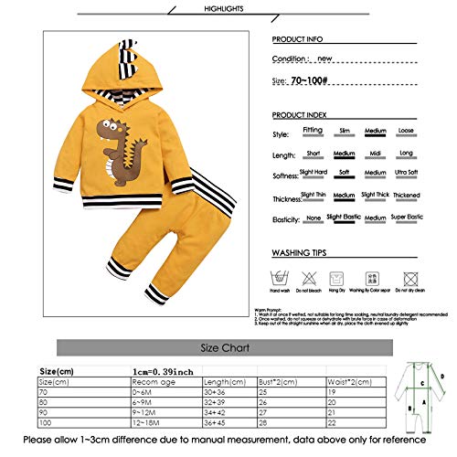 DaMohony Peuter Baby Jongens Outfit Kledingset Lange Mouwen Hooded Shirt + Broek voor 0-18 Maanden - Image 8