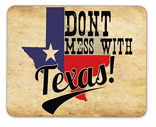 Rectangle Mousepad Gaming Mouse Pad Rubber Oblong Mouse Mat（9.5inchx7.9inch） (Dont Mess with Texas)