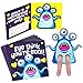 Kangaroo 28pk Monster Finger Puppets Valentines Day Cards with Envelopes, Multi Color, School & Classroom Valentines Gifts, Exchange Gift Card for Kids