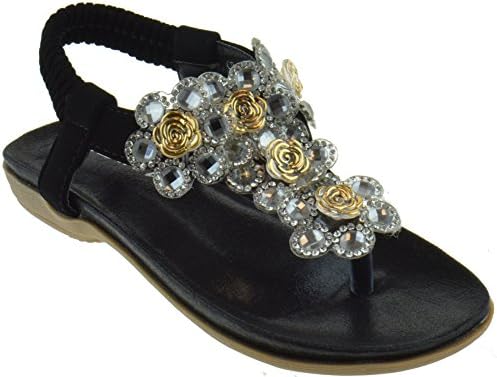 Lucita Crab Crab-1825Km Little Girls Gladiator Rhinestone Comfort Flat Sandals