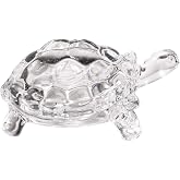 WINOMO Crystal Turtle Feng Shui Statue - Clear Crystal Turtle for Aquarium, Peace, Prosperity and Positive Energy Decoration