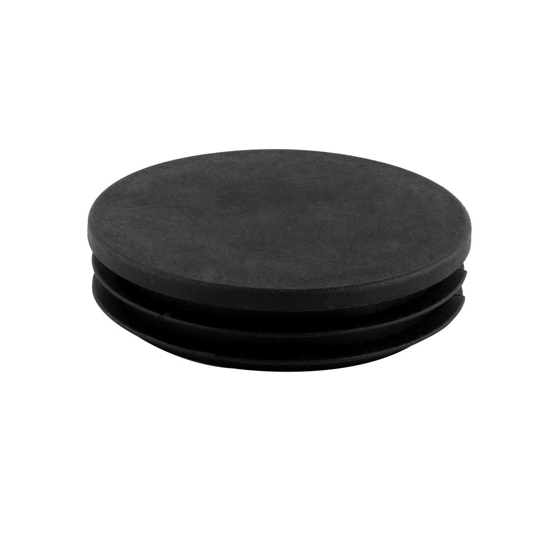 sourcing map Round Plastic Blanking End Cap Tubing Tube Insert 70mm Dia, Black