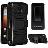 CASEFORMERS Duo Armor BLACK for LG Lucid 3 (VS876) Combo Case with Stand and Holster
