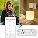 SUPERNIGHT WiFi Smart Socket Outlet with Dusk to Dawn sensor Light, Works With Alexa & Google Home, Wi-Fi Enabled, App and Voice Control Anywhere and Anytime,No Hub Required, Easy Configuration 1 PACK