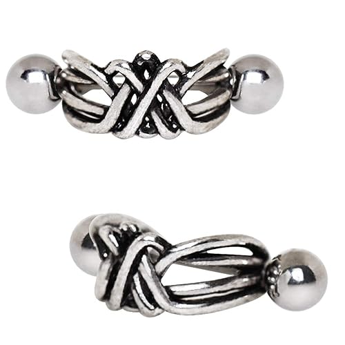 Covet Jewelry 316L Stainless Steel Wire Wrapped Cartilage Cuff