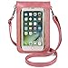 ZZJ Women's Flower PU Leather Touch Screen Wallet Purse Crossbody Shoulder Bag for Apple iPhone X / 8 7 Plus/HTC Desire 12 12+ / U11+ / Huawei P20 / P20 Pro/Nokia 5 6 8 7 Plus/LG V30 / G6 (Pink)