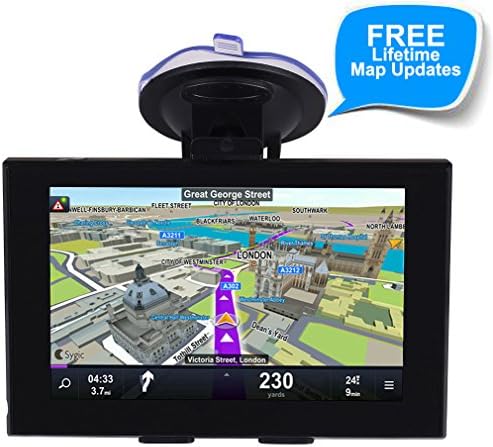 GPS Navigation for Car, 5 Inch Touch Screen Voice Reminding Vehicle GPS Navigator 128MB 8GB System Lifetime Free Map