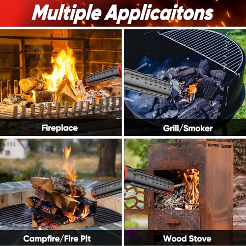 SHALL Charcoal Lighters 2000W Hot Air Gun 1100℉ Heated Chemical Free for BBQ Smokers, Grill Lighters, Wood Fireplaces and Fire Pits