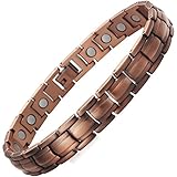 VITEROU Unisex Magnetic Pure Copper Therapy Anklet with Healing Magnets for Arthritis,9.5-11 inches,3500 Gauss