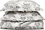 Divatex Cordoba Microfiber Duvet Full/Queen Mini Set, Grey/Ivory