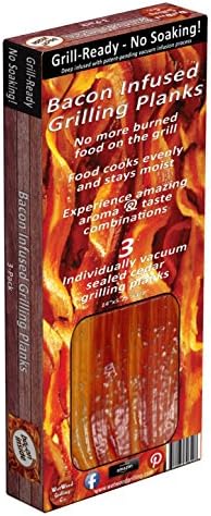 Bacon Infused Grill-Ready Grilling Planks 3-Pack