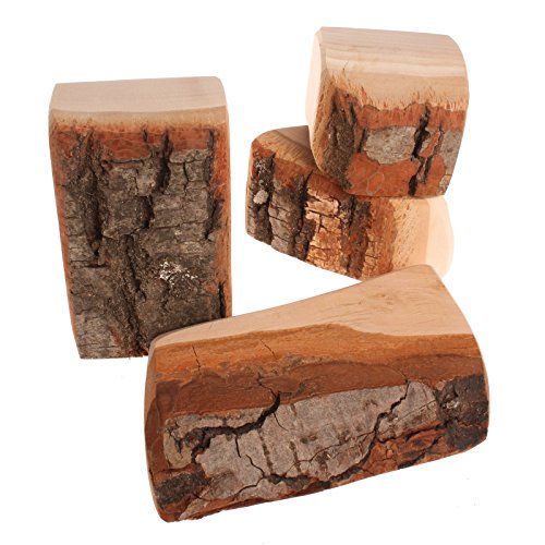 Grimm's Large Waldorf Wooden Building Blocks in Organic Shapes (with Bark Rind) Toys & Games, Building Toys, Stacking Blocks
