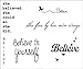 Believe Quotes Temporary Tattoo Pack (Set of 12)