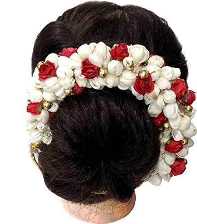 Buy Raaya Bridal Gajra Hair Accessories For Women Bun Multicolour