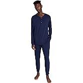 Eberjey Henry Men's Jersey Modal PJ Set (True Navy, Large)